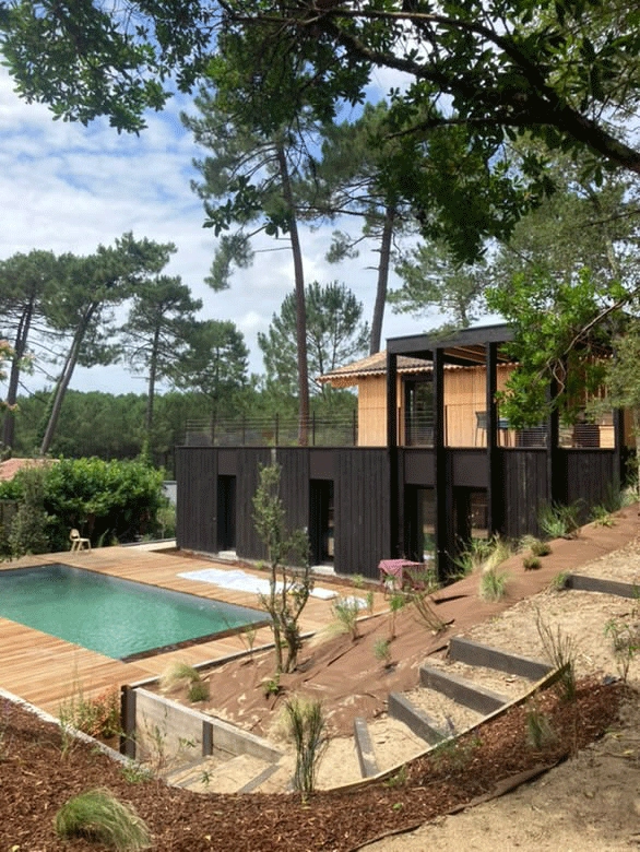 Architecture-bois-extension-renovation-piscine-pergola-Landes